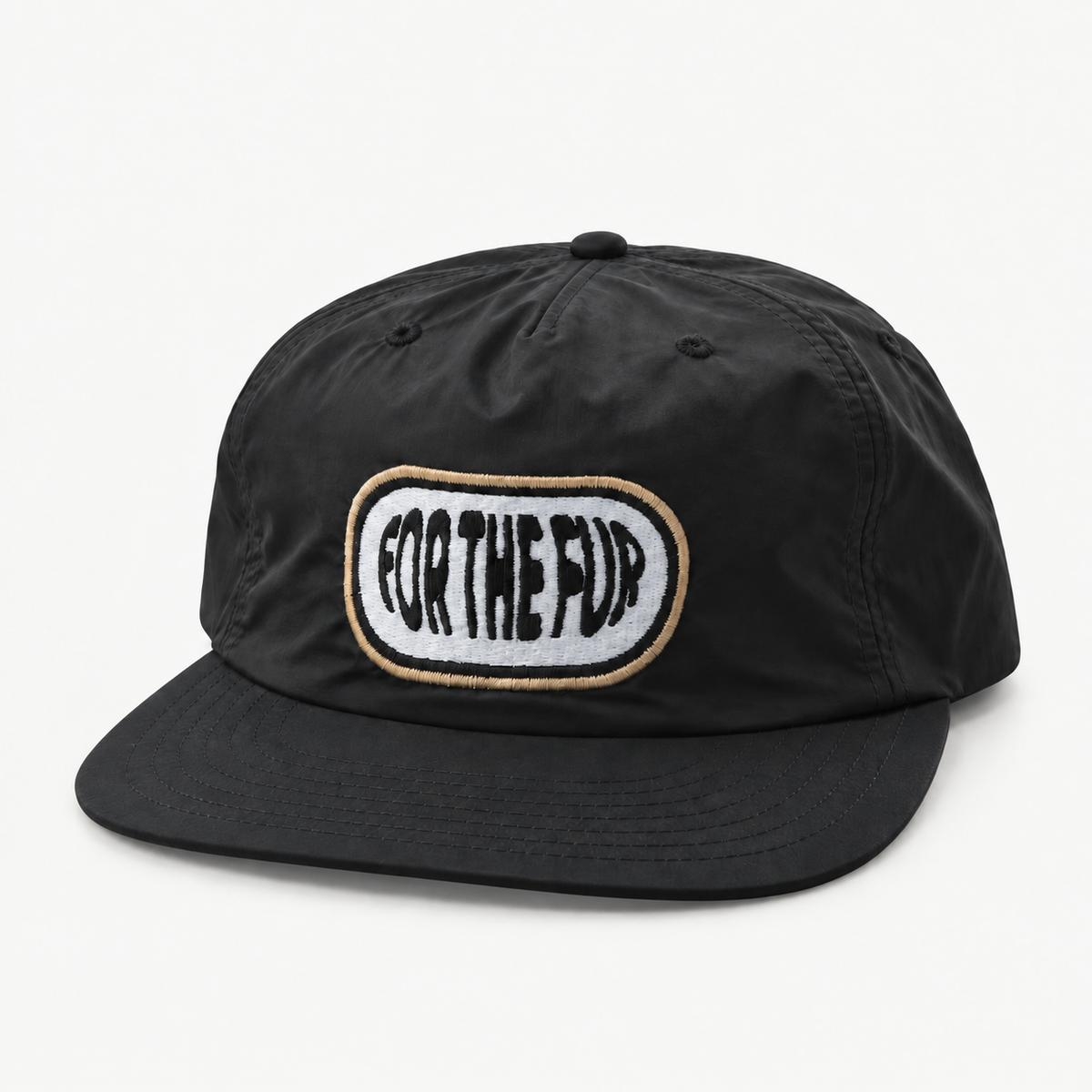 Black FORTHEFUR Surf Cap with embroidered logo patch